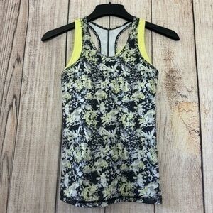 Lululemon inspiration Tank Womens Floral racebank size 4